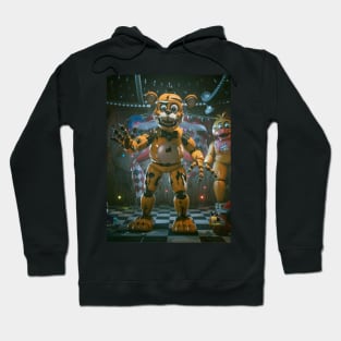 A Haunting Tableau of Animatronic Terror Hoodie